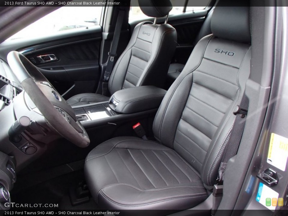 SHO Charcoal Black Leather Interior Front Seat for the 2013 Ford Taurus SHO AWD #78336522