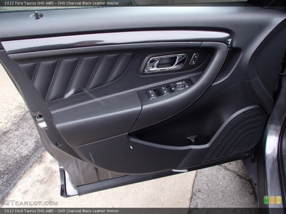 SHO Charcoal Black Leather Interior Door Panel for the 2013 Ford Taurus SHO AWD #78336534