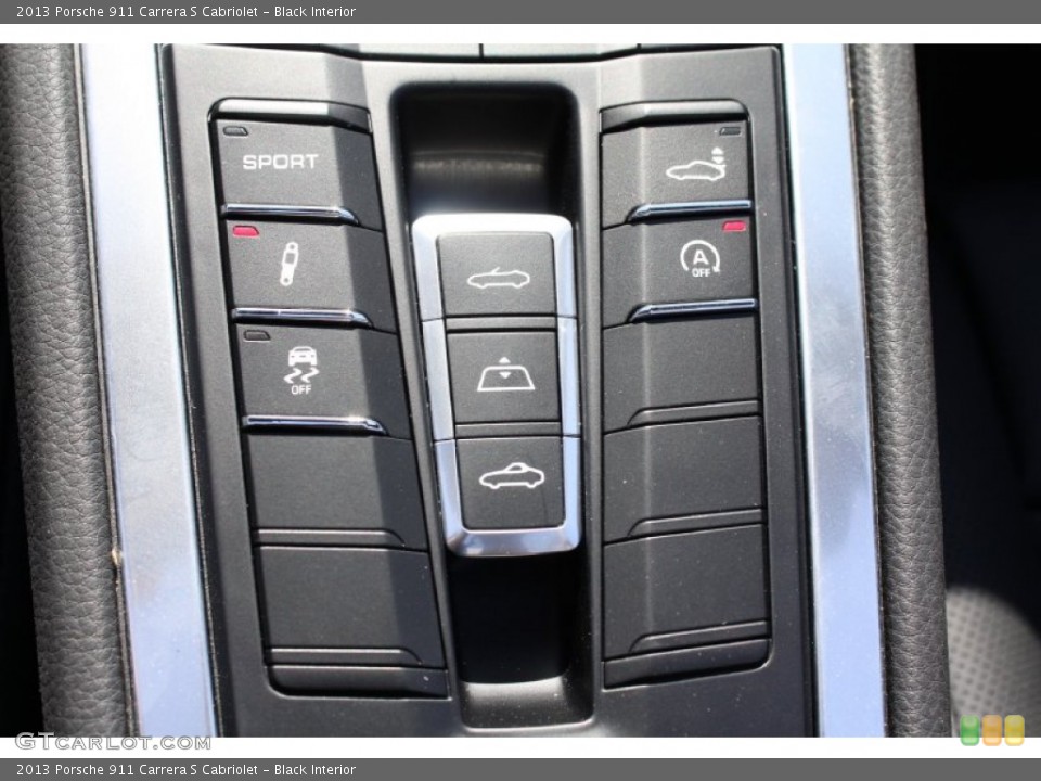 Black Interior Controls for the 2013 Porsche 911 Carrera S Cabriolet #78337479