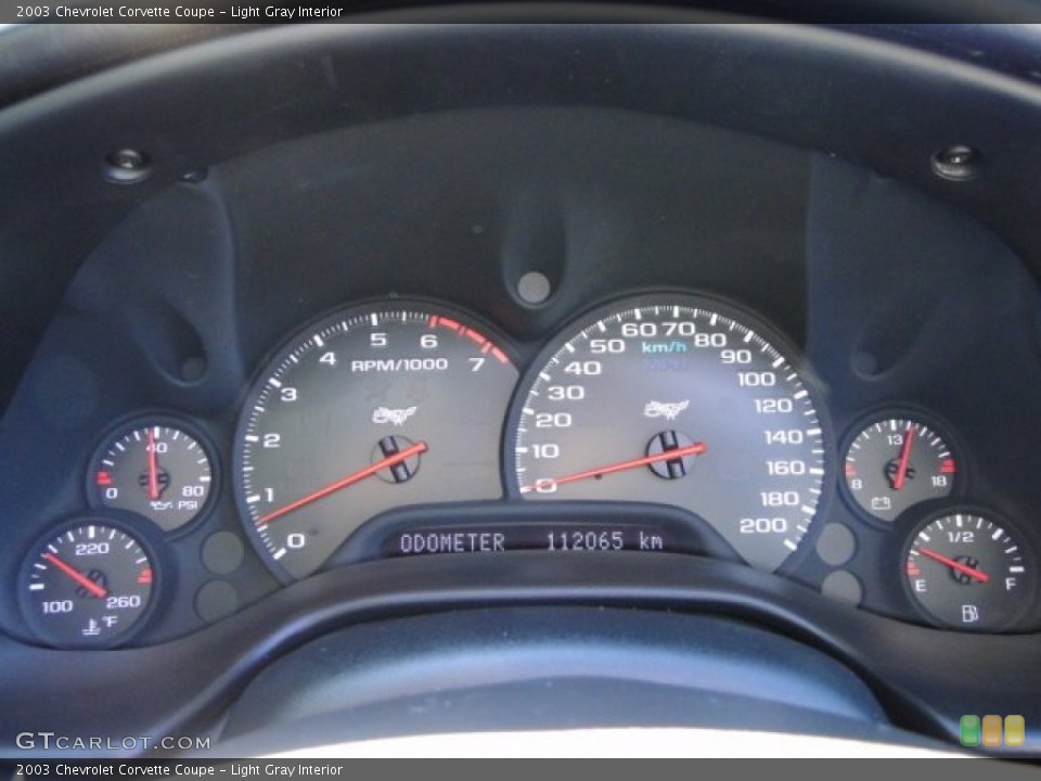 Light Gray Interior Gauges for the 2003 Chevrolet Corvette Coupe #78338187