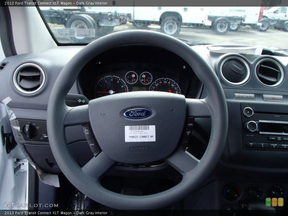 Dark Gray Interior Steering Wheel for the 2013 Ford Transit Connect XLT Wagon #78338336