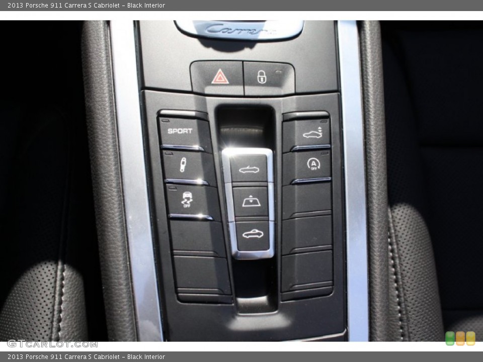 Black Interior Controls for the 2013 Porsche 911 Carrera S Cabriolet #78338616