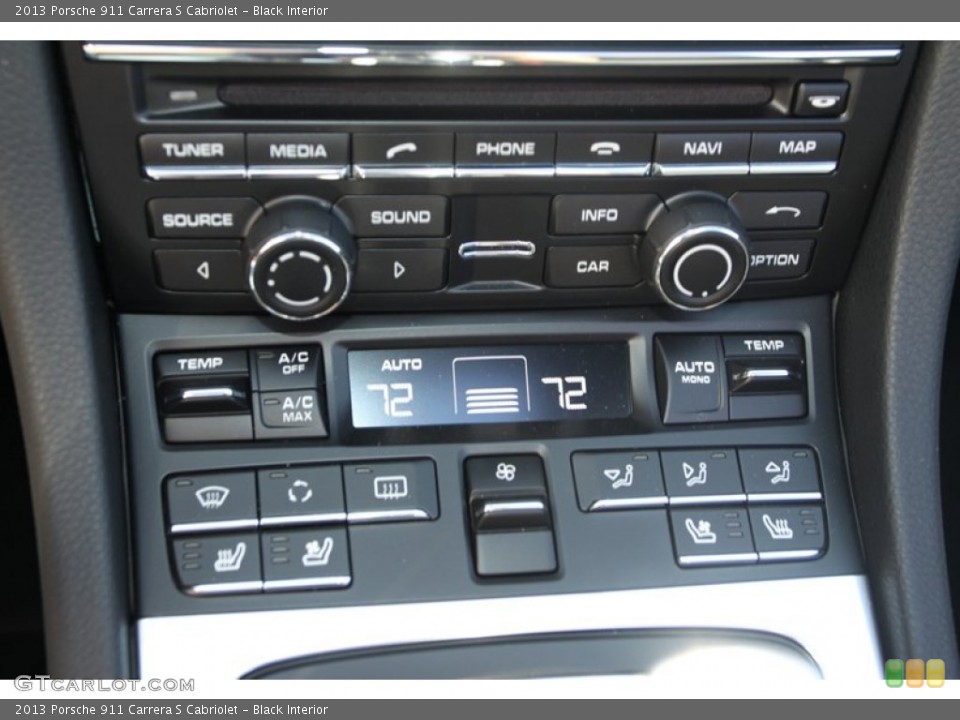 Black Interior Controls for the 2013 Porsche 911 Carrera S Cabriolet #78339255
