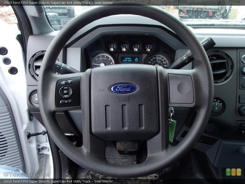 Steel Interior Steering Wheel for the 2013 Ford F350 Super Duty XL SuperCab 4x4 Utility Truck #78339450