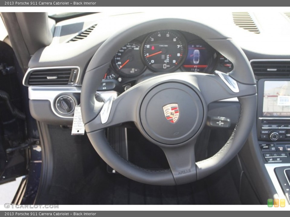Black Interior Steering Wheel for the 2013 Porsche 911 Carrera Cabriolet #78339999