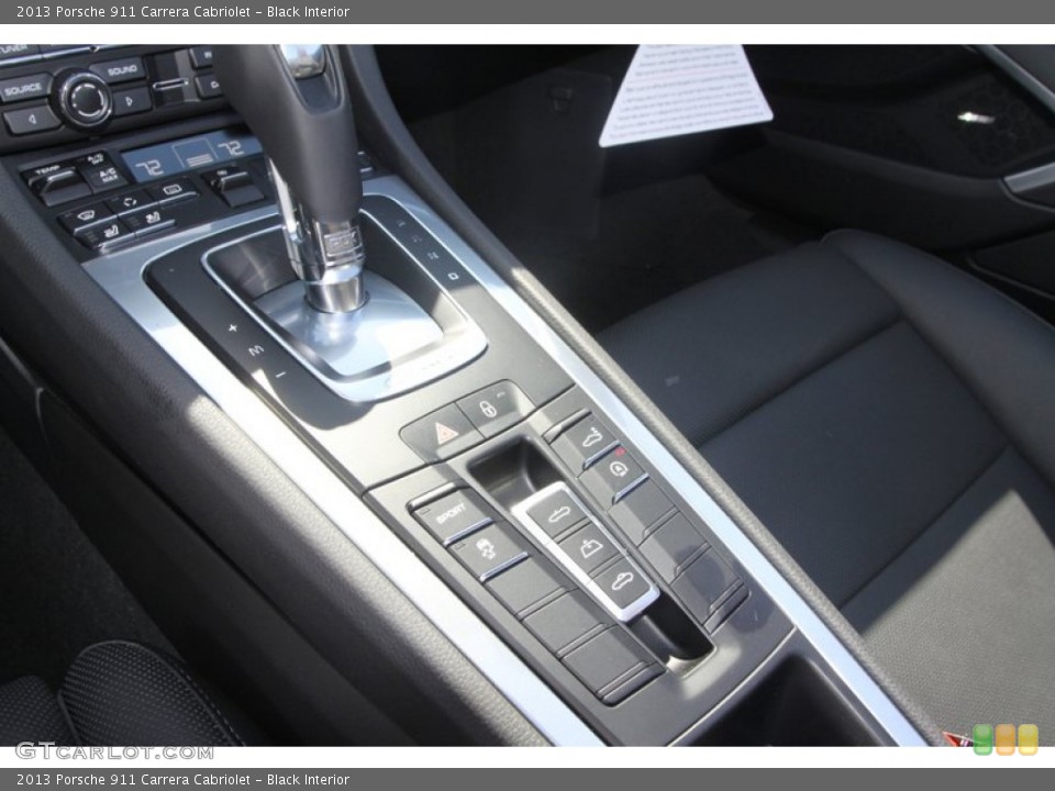 Black Interior Controls for the 2013 Porsche 911 Carrera Cabriolet #78340050
