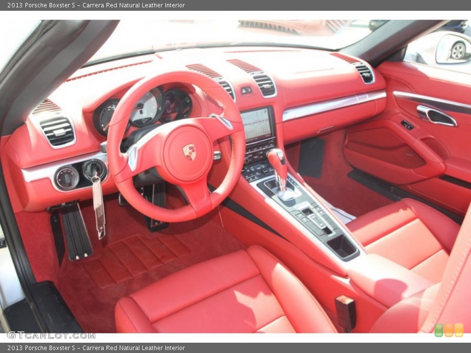 Carrera Red Natural Leather Interior Photo for the 2013 Porsche Boxster S #78340609