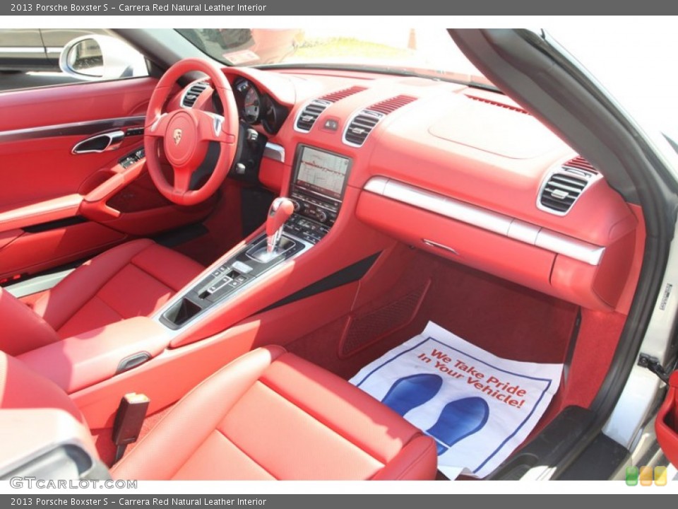 Carrera Red Natural Leather Interior Dashboard for the 2013 Porsche Boxster S #78340737