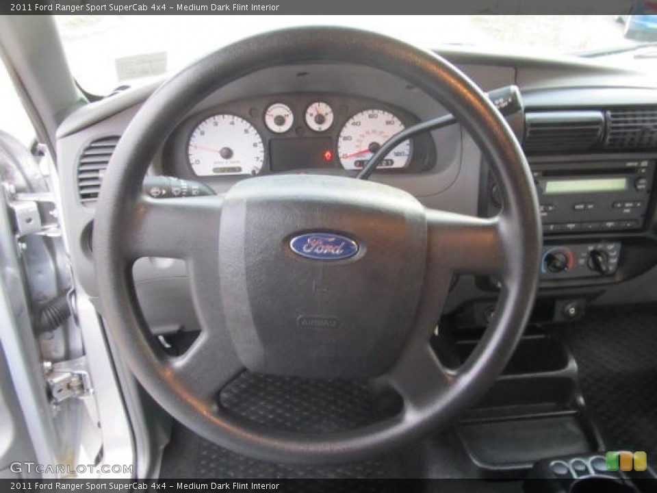 Medium Dark Flint Interior Steering Wheel for the 2011 Ford Ranger Sport SuperCab 4x4 #78341082