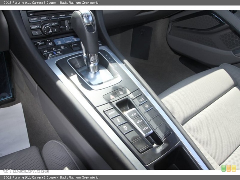 Black/Platinum Grey Interior Controls for the 2013 Porsche 911 Carrera S Coupe #78341156