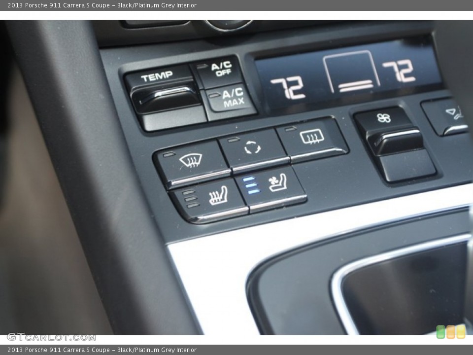 Black/Platinum Grey Interior Controls for the 2013 Porsche 911 Carrera S Coupe #78341214