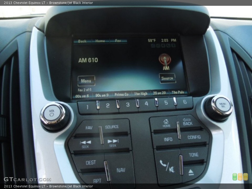 Brownstone/Jet Black Interior Controls for the 2013 Chevrolet Equinox LT #78343616