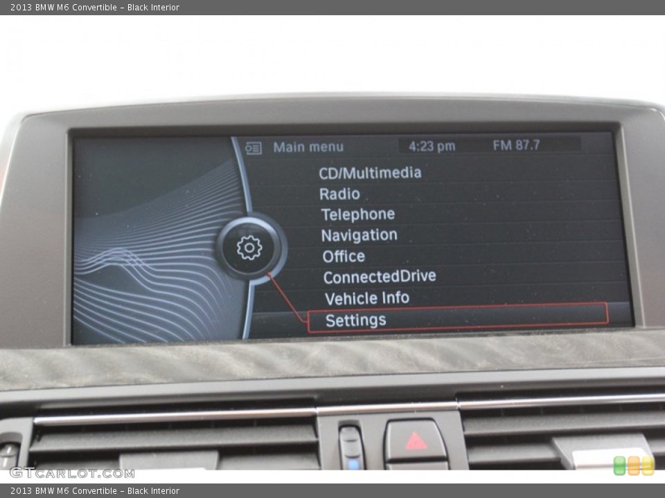 Black Interior Controls for the 2013 BMW M6 Convertible #78344869