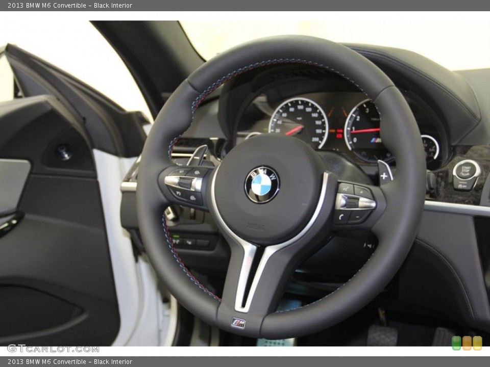 Black Interior Steering Wheel for the 2013 BMW M6 Convertible #78345218