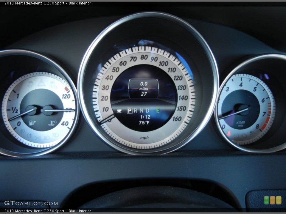 Black Interior Gauges for the 2013 Mercedes-Benz C 250 Sport #78345841