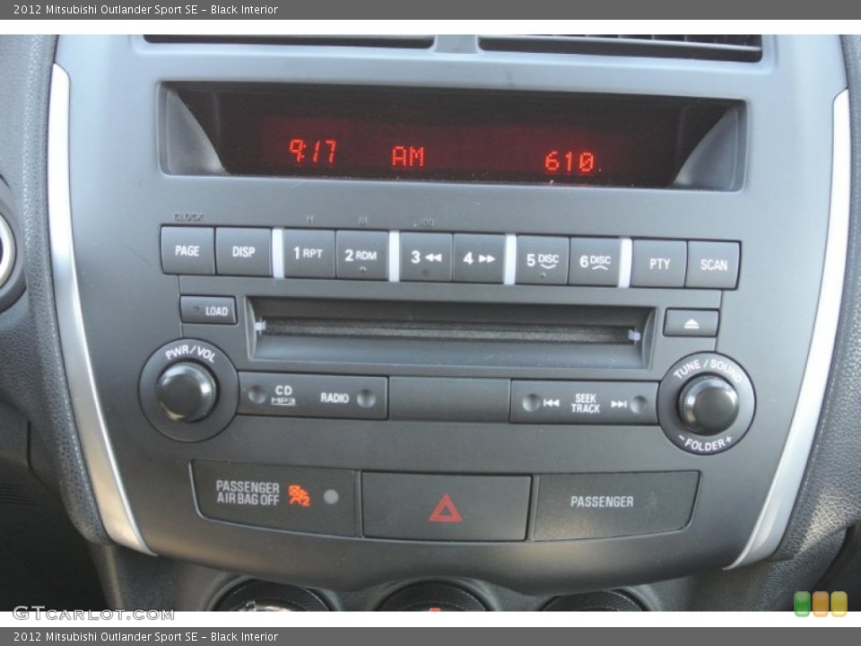 Black Interior Controls for the 2012 Mitsubishi Outlander Sport SE #78346305
