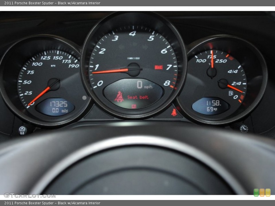 Black w/Alcantara Interior Gauges for the 2011 Porsche Boxster Spyder #78346514