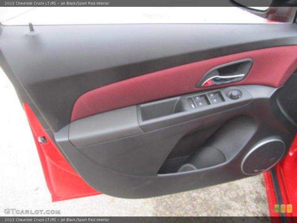 Jet Black/Sport Red Interior Door Panel for the 2013 Chevrolet Cruze LT/RS #78346698