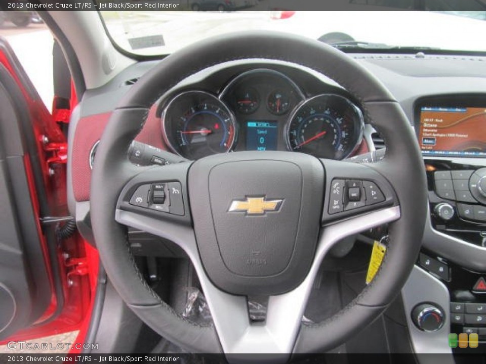 Jet Black/Sport Red Interior Steering Wheel for the 2013 Chevrolet Cruze LT/RS #78346767