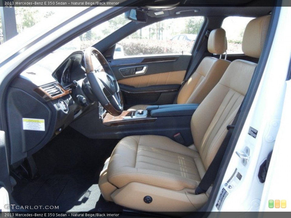 Natural Beige/Black Interior Photo for the 2013 Mercedes-Benz E 350 Sedan #78348098