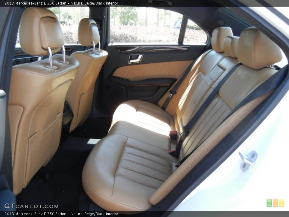 Natural Beige/Black Interior Rear Seat for the 2013 Mercedes-Benz E 350 Sedan #78348120