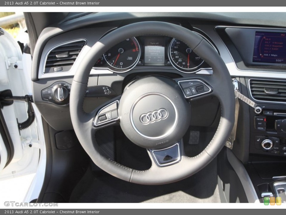 Chestnut Brown Interior Steering Wheel for the 2013 Audi A5 2.0T Cabriolet #78348714