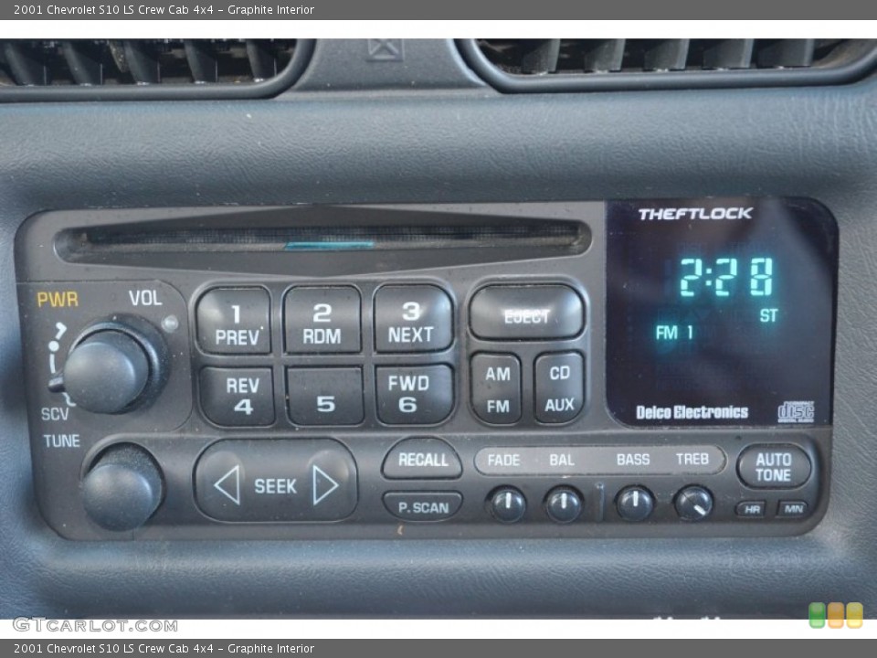 Graphite Interior Controls for the 2001 Chevrolet S10 LS Crew Cab 4x4 #78349149