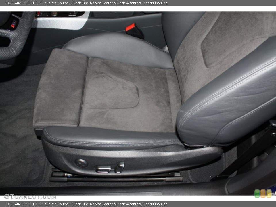 Black Fine Nappa Leather/Black Alcantara Inserts Interior Front Seat for the 2013 Audi RS 5 4.2 FSI quattro Coupe #78349902