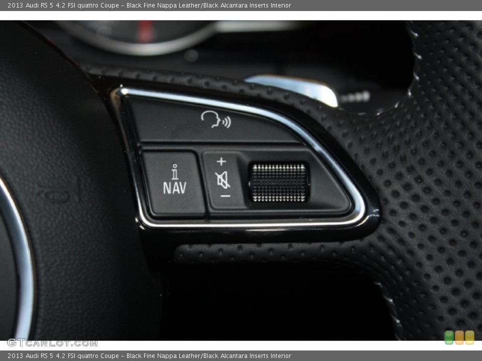 Black Fine Nappa Leather/Black Alcantara Inserts Interior Controls for the 2013 Audi RS 5 4.2 FSI quattro Coupe #78350192