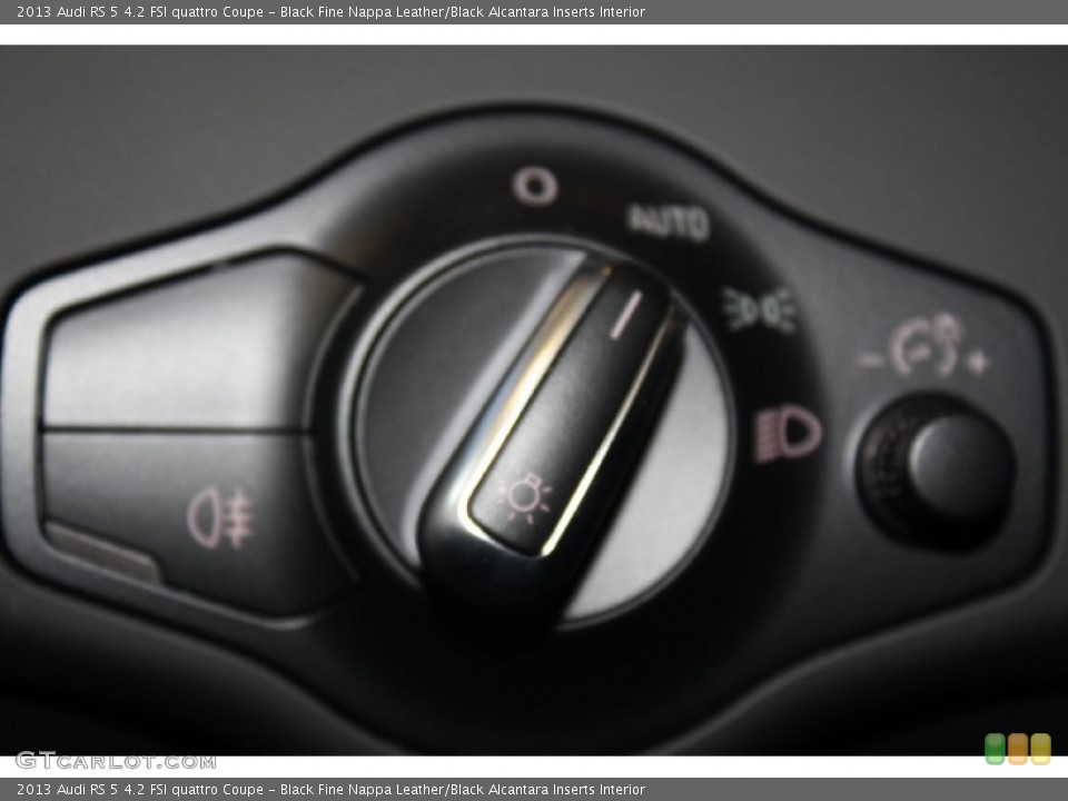 Black Fine Nappa Leather/Black Alcantara Inserts Interior Controls for the 2013 Audi RS 5 4.2 FSI quattro Coupe #78350249