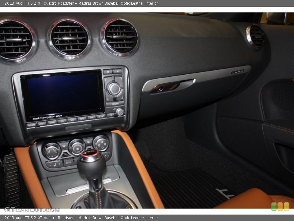 Madras Brown Baseball Optic Leather Interior Controls for the 2013 Audi TT S 2.0T quattro Roadster #78350613