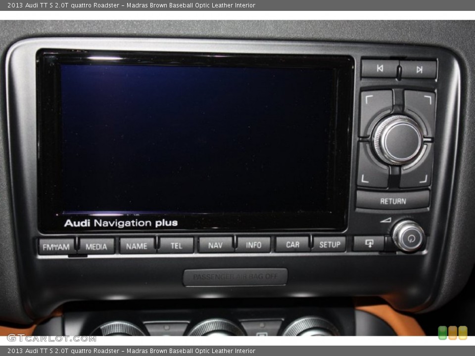 Madras Brown Baseball Optic Leather Interior Controls for the 2013 Audi TT S 2.0T quattro Roadster #78350649
