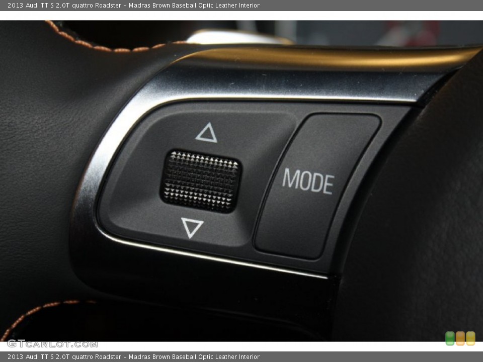 Madras Brown Baseball Optic Leather Interior Controls for the 2013 Audi TT S 2.0T quattro Roadster #78350745