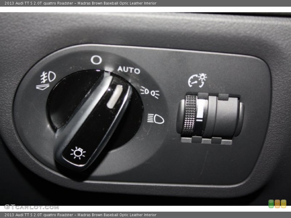 Madras Brown Baseball Optic Leather Interior Controls for the 2013 Audi TT S 2.0T quattro Roadster #78350805