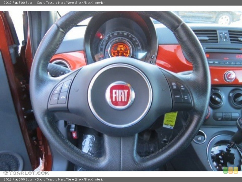 Sport Tessuto Nero/Nero (Black/Black) Interior Steering Wheel for the 2012 Fiat 500 Sport #78350835