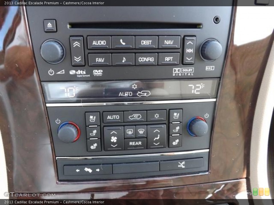 Cashmere/Cocoa Interior Controls for the 2013 Cadillac Escalade Premium #78352745