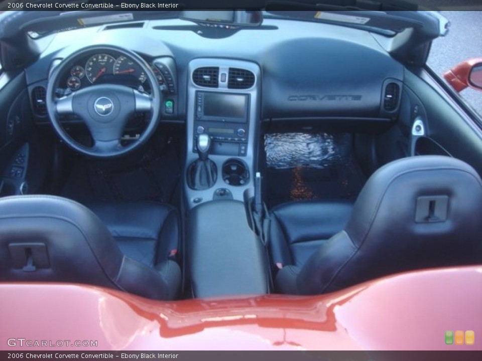 Ebony Black Interior Dashboard for the 2006 Chevrolet Corvette Convertible #78353242