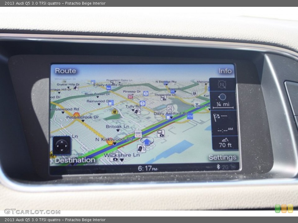 Pistachio Beige Interior Navigation for the 2013 Audi Q5 3.0 TFSI quattro #78353325