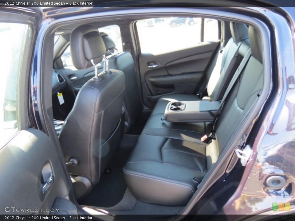 Black Interior Rear Seat for the 2012 Chrysler 200 Limited Sedan #78353613