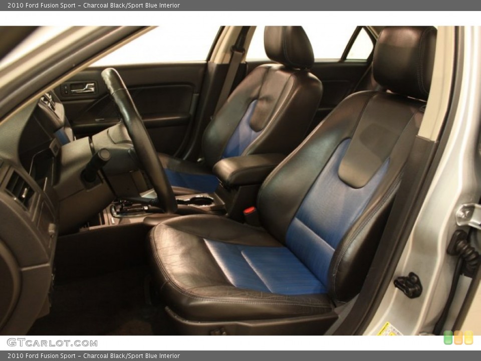 Charcoal Black/Sport Blue Interior Photo for the 2010 Ford Fusion Sport #78353648