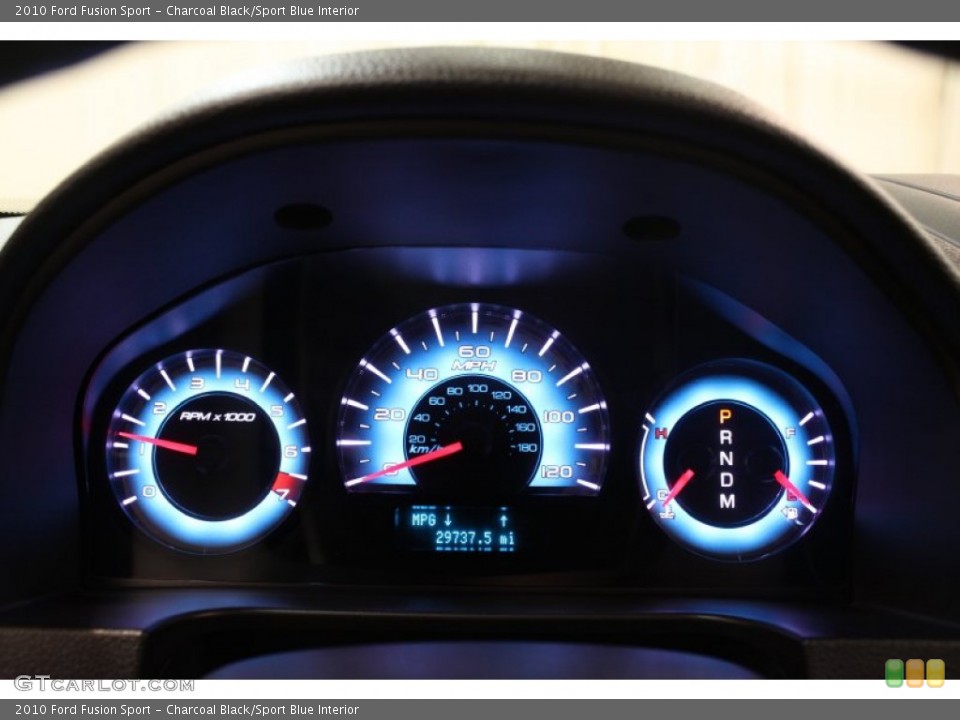 Charcoal Black/Sport Blue Interior Gauges for the 2010 Ford Fusion Sport #78353684