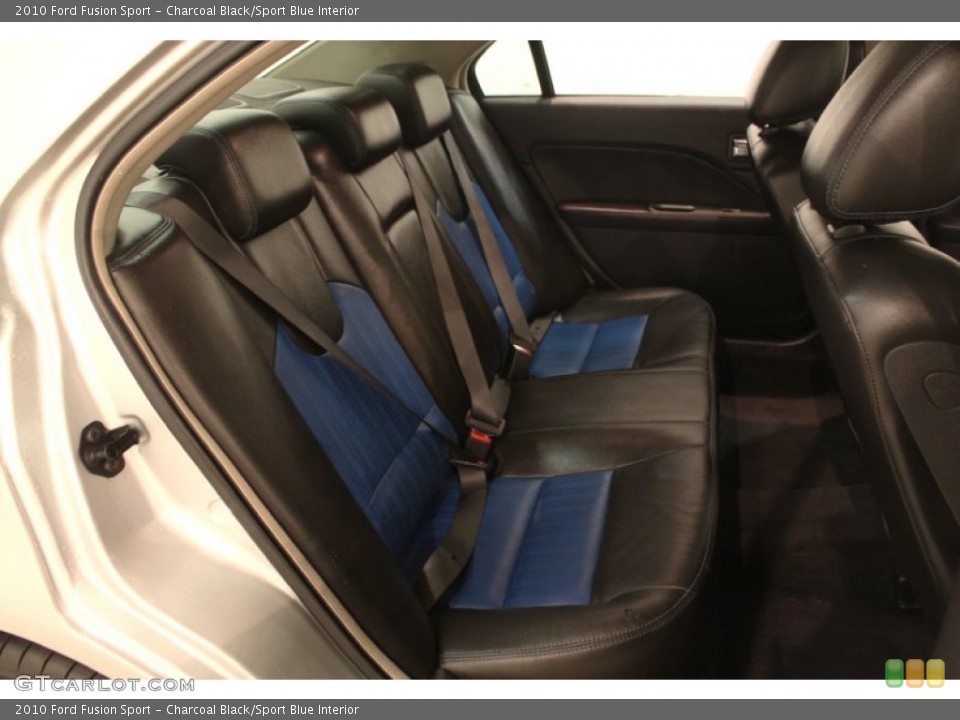 Charcoal Black/Sport Blue Interior Rear Seat for the 2010 Ford Fusion Sport #78353772