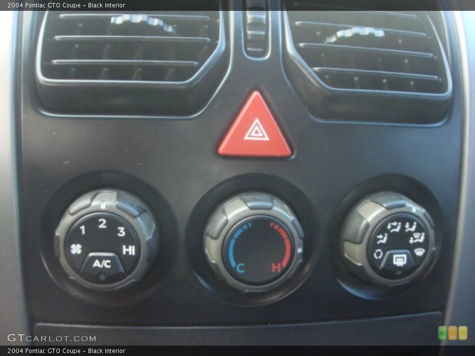 Black Interior Controls for the 2004 Pontiac GTO Coupe #78354901