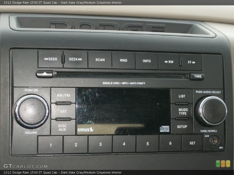 Dark Slate Gray/Medium Graystone Interior Audio System for the 2012 Dodge Ram 1500 ST Quad Cab #78358697