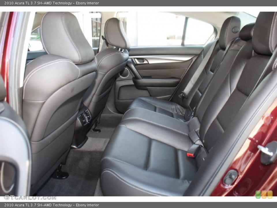 Ebony Interior Rear Seat for the 2010 Acura TL 3.7 SH-AWD Technology #78358764