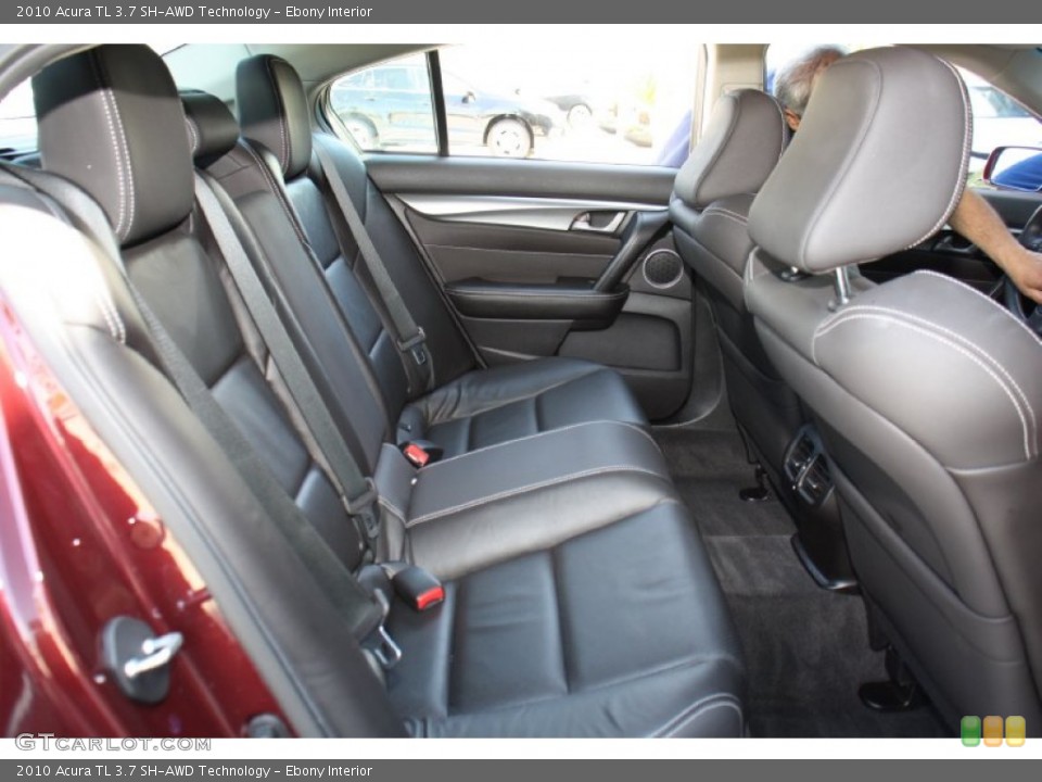 Ebony Interior Rear Seat for the 2010 Acura TL 3.7 SH-AWD Technology #78358805