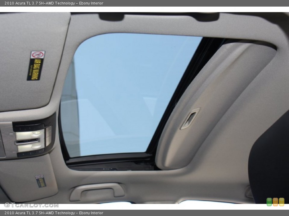 Ebony Interior Sunroof for the 2010 Acura TL 3.7 SH-AWD Technology #78358938