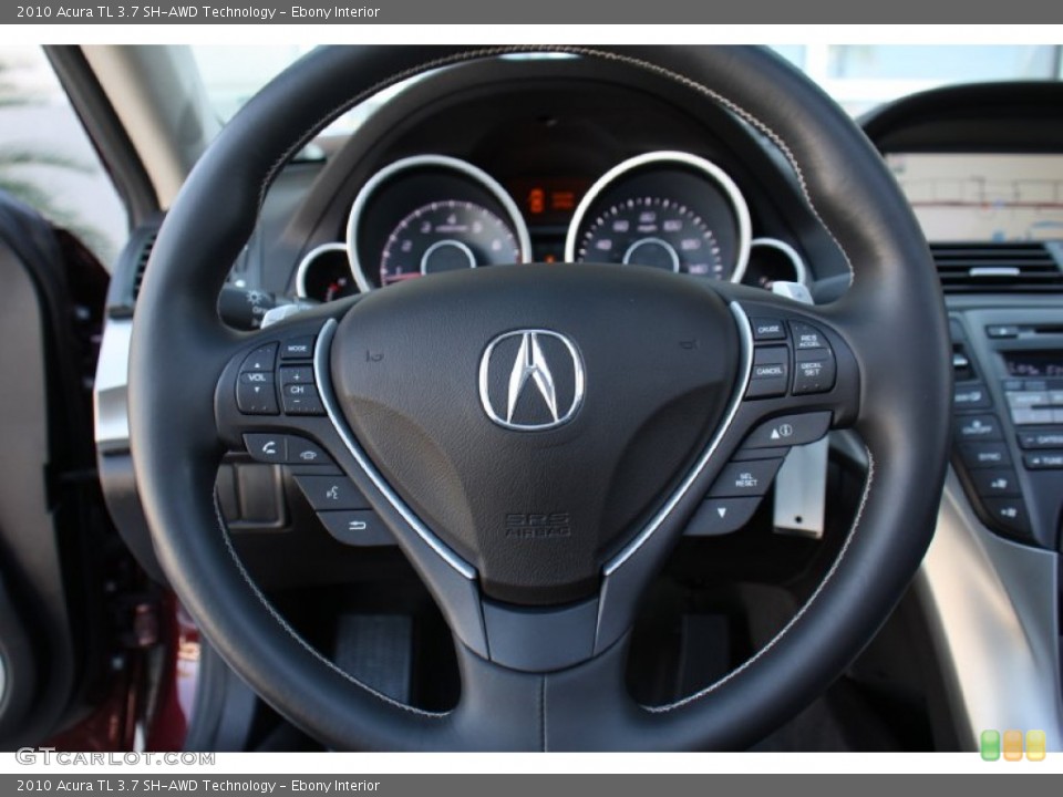 Ebony Interior Steering Wheel for the 2010 Acura TL 3.7 SH-AWD Technology #78358998