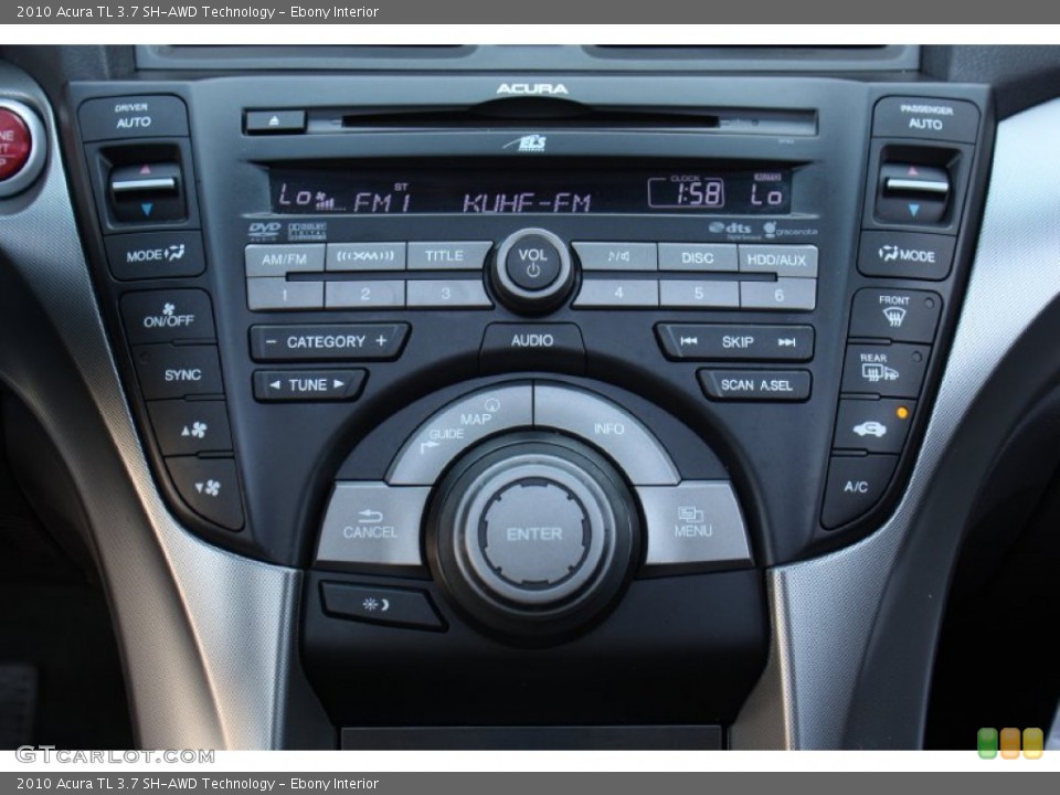 Ebony Interior Controls for the 2010 Acura TL 3.7 SH-AWD Technology #78359029