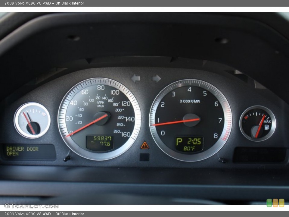 Off Black Interior Gauges for the 2009 Volvo XC90 V8 AWD #78361569